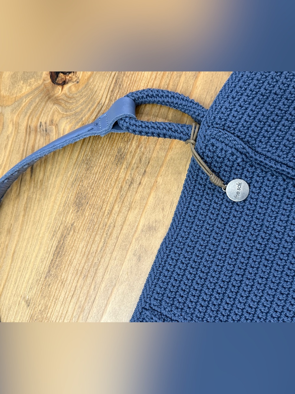 The Sak Los Feliz Crochet Tote in maritime crochet - Picture 3 of 8